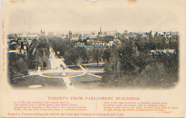Toronto From Parliament Buildings